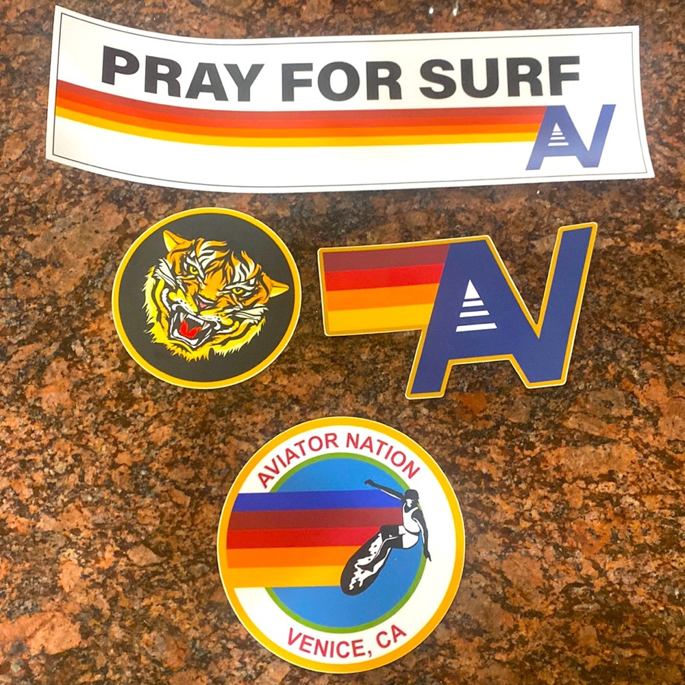 Aviator Nation 4 stickers NEW